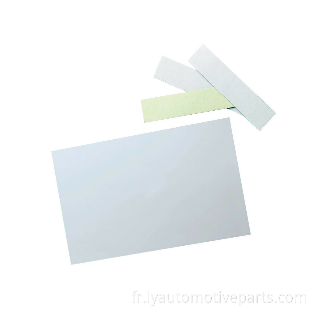 Feuilles de miroir flexibles carreaux de miroir en plastique auto-adhésif décoratifs autocollants non verre pour le rétroviseur de voiture (10 * 7 pouces)